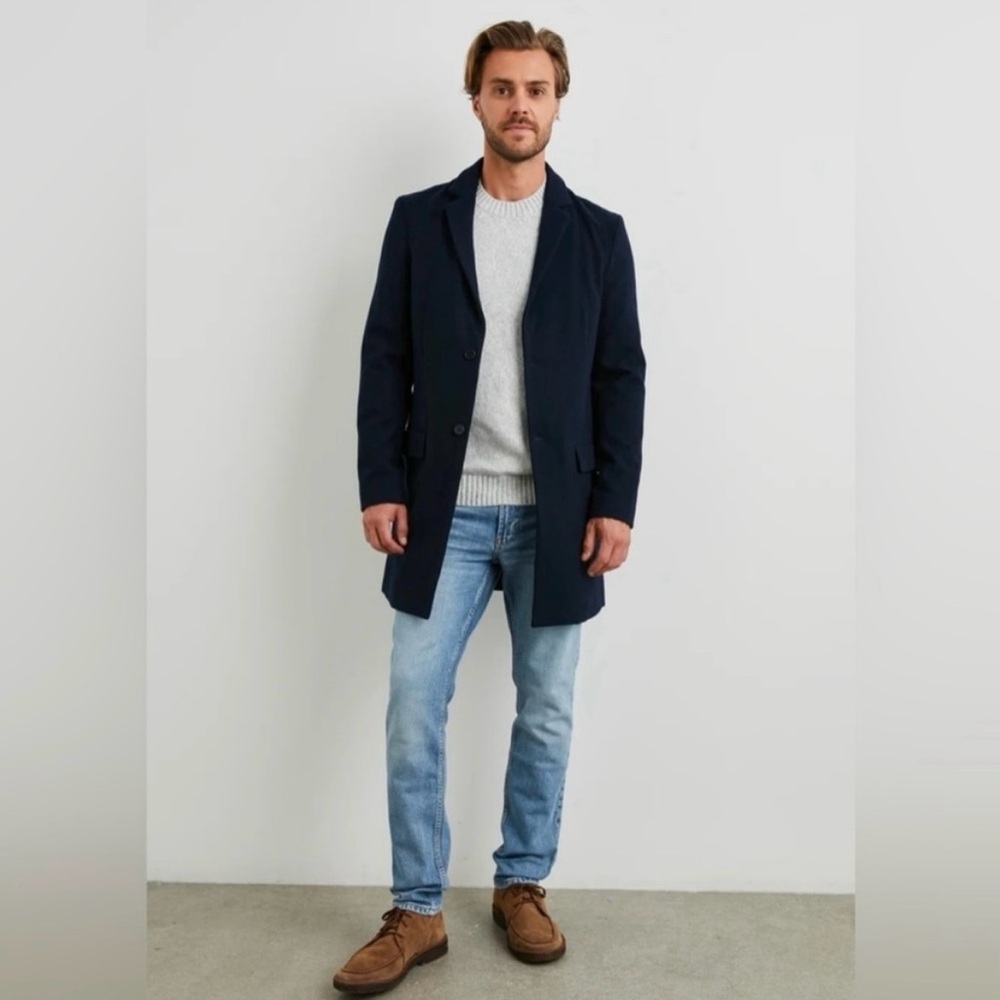 Rails Men's Lark Classic Coat in Navy Size M - Picture 4 of 8